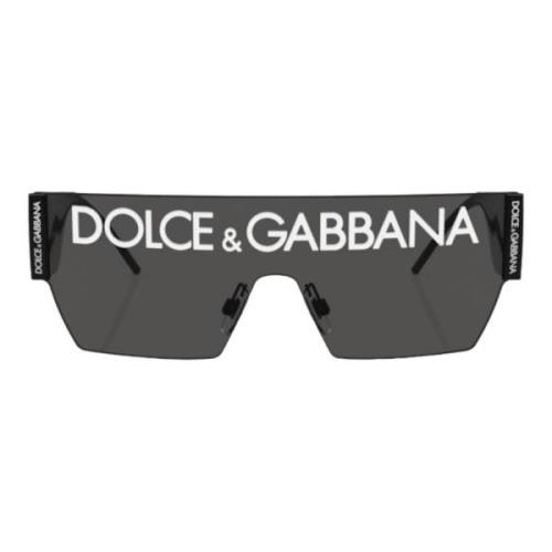 Dolce & Gabbana Wraparound Svarta Solglasögon Black, Herr