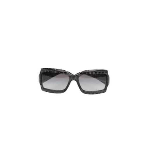 Chanel Vintage Pre-owned Tyg solglasgon Black, Dam