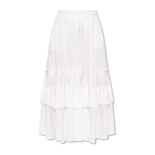 Munthe Kabakka kjol med volanger White, Dam