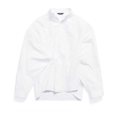 Balenciaga Vit Wrap Skjorta White, Dam