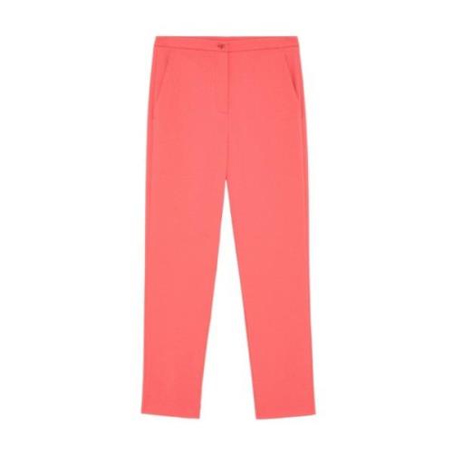 Patrizia Pepe Cropped Trousers Red, Dam