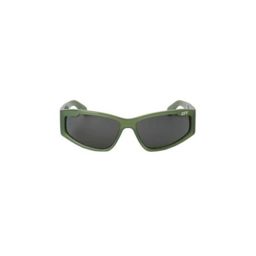 Off White Lyxiga solglasögon för upphöjd stil Green, Unisex