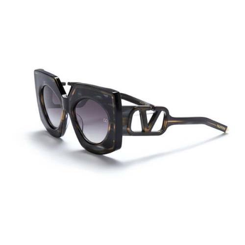 Valentino V - Soul Sunglasses Black White Gold Multicolor, Dam