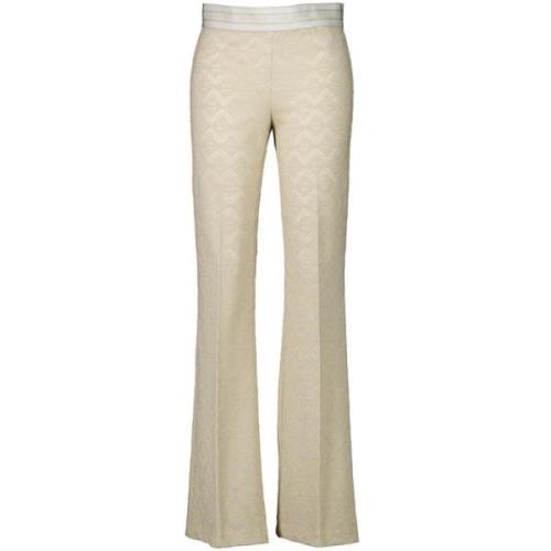 Cambio Wide Trousers Yellow, Dam