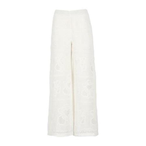 D.Exterior Wide Trousers White, Dam