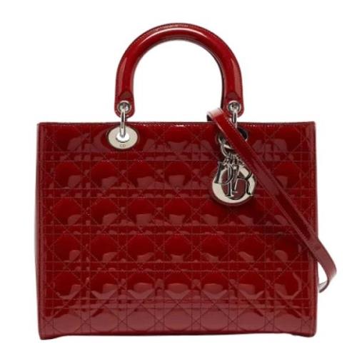 Dior Vintage Pre-owned Laeder totevskor Red, Dam