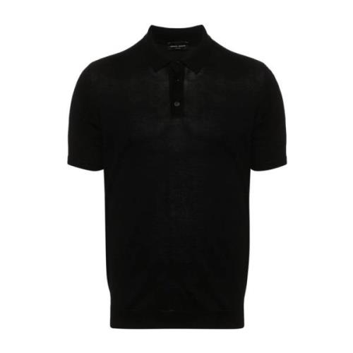 Roberto Collina Herr Nero Ss24 T-shirts & Polos Black, Herr
