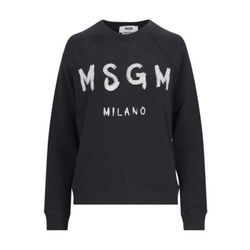 Msgm Sweatshirts Black, Dam