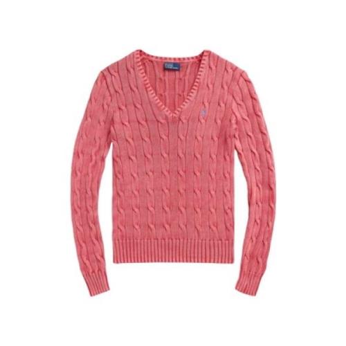 Polo Ralph Lauren V-neck Knitwear Pink, Dam