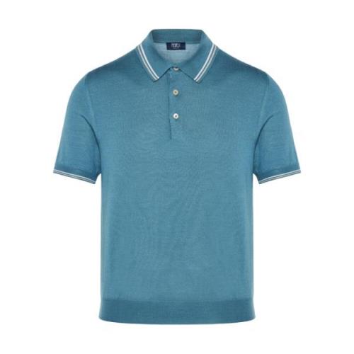 Fedeli Polo Shirts Blue, Herr