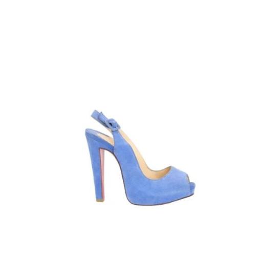 Christian Louboutin Pre-owned Pre-owned Mocka klackskor Blue, Dam