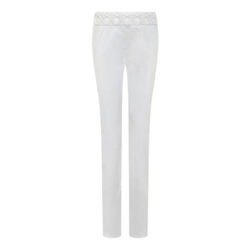 Dsquared2 Vita Skinny Jeans med Ringapplikationer White, Dam