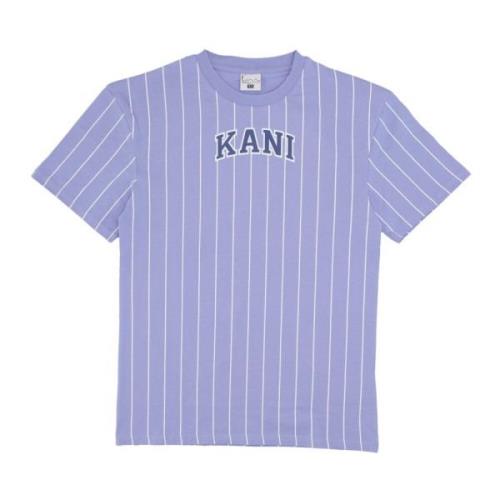 Karl Kani Serif Pinstripe Tee Lila/Vit Purple, Herr