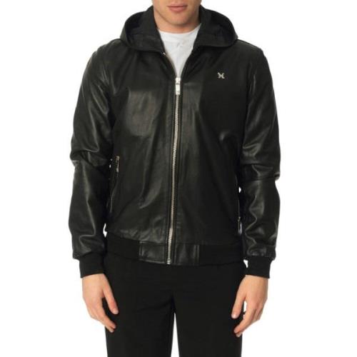 Richmond Leather Jackets Black, Herr