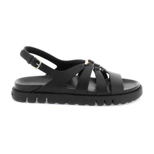 Salvatore Ferragamo Flat Sandals Black, Dam