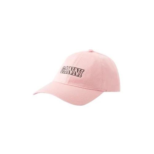 Ganni Bomull hattar-och-kepsar Pink, Dam