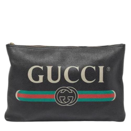 Gucci Vintage Pre-owned Laeder gucci-vskor Black, Dam