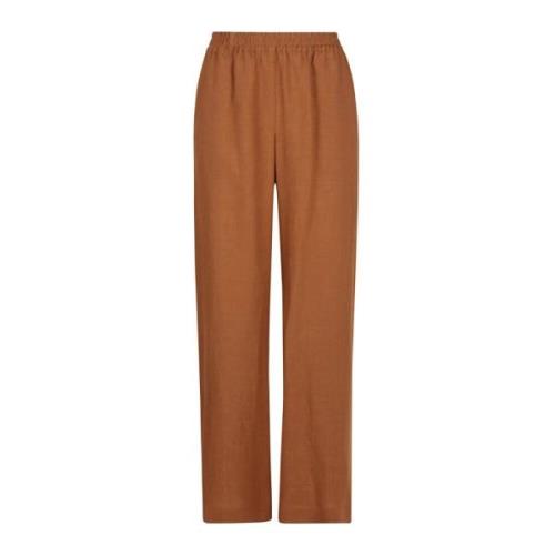 Eleventy Wide Trousers Brown, Dam