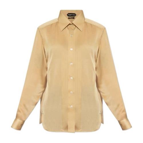 Tom Ford Sidenskjorta Beige, Dam