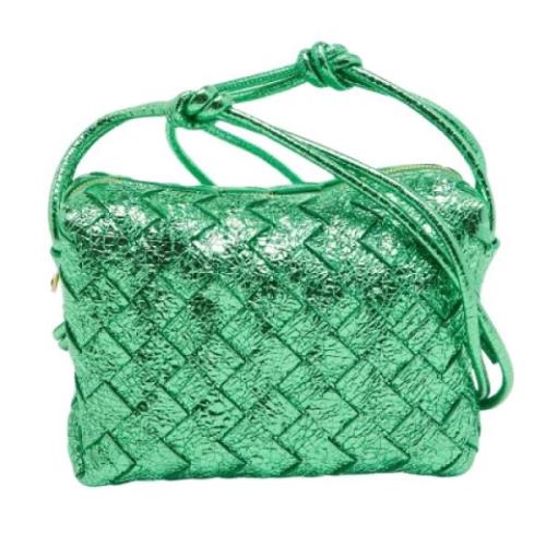 Bottega Veneta Vintage Pre-owned Laeder crossbodyvskor Green, Dam