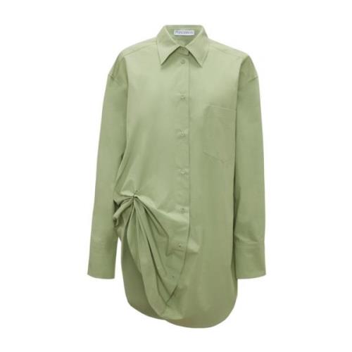 JW Anderson Lång Grön Skjorta med Sidoknytning Green, Dam