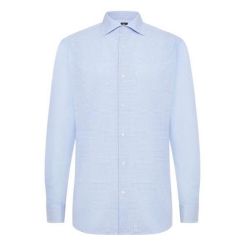 Boggi Milano Windsor Krage Skjorta Regular Fit Blue, Herr