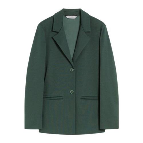 Max Mara Klassisk Bomull Blazer Green, Dam