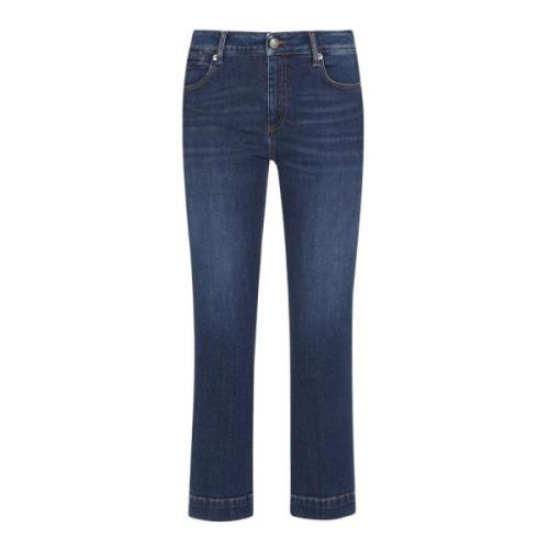 Sportmax Vintage Denim Jeans med Fem Fickor Blue, Dam