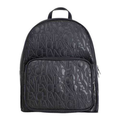 Armani Exchange Backpacks Black, Herr