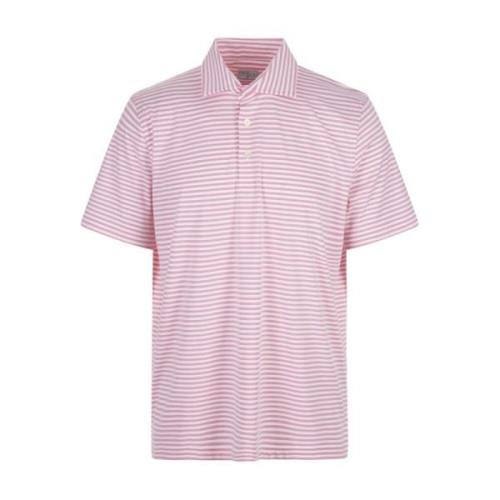 Fedeli Short Sleeve Shirts Pink, Herr