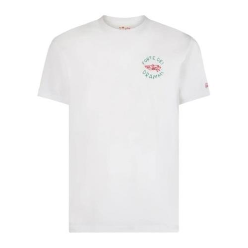 MC2 Saint Barth Vit T-shirt Forte Drammi 01n Emb White, Herr