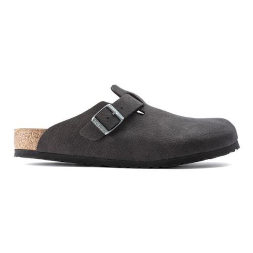 Birkenstock Microfiber Träskor - Boston Stil Black, Herr