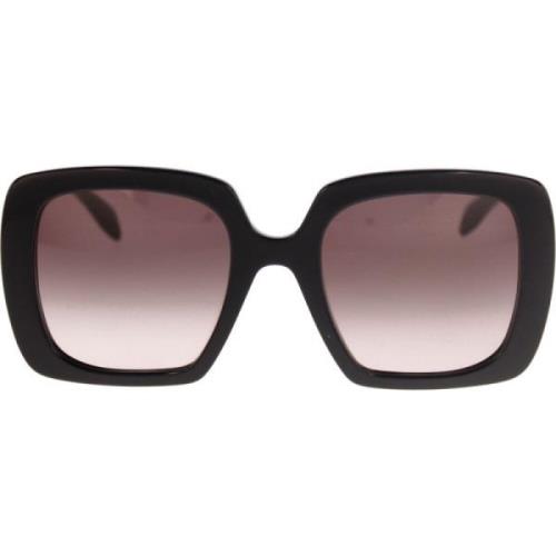 Alexander McQueen Ikoniska solglasögon med gradientglas Black, Dam