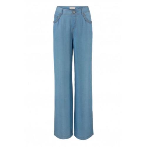 IVI Wide Trousers Blue, Dam