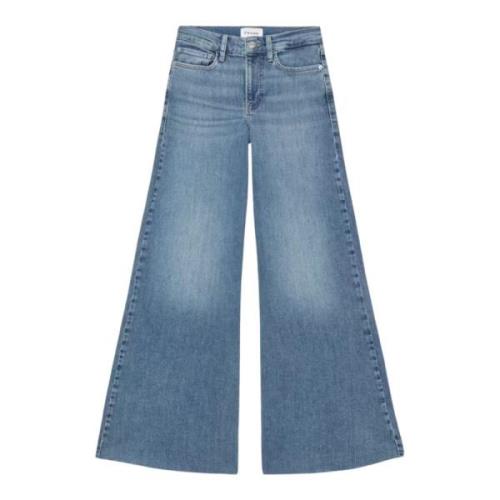 Frame Wide Jeans Blue, Dam