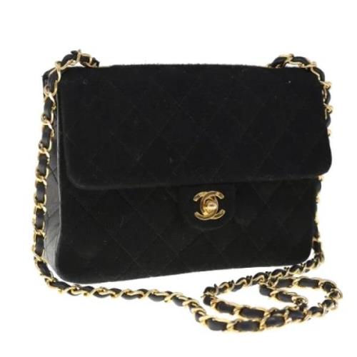 Chanel Vintage Pre-owned Canvas chanel-vskor Black, Dam