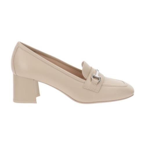 Nerogiardini Läderhögklackade Skor Slip-On Beige, Dam