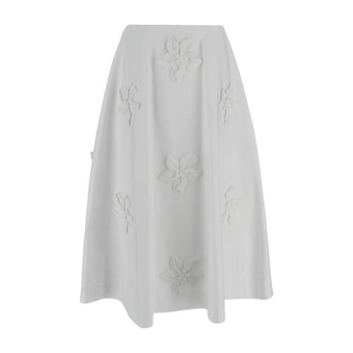 Valentino Midi Skirts White, Dam