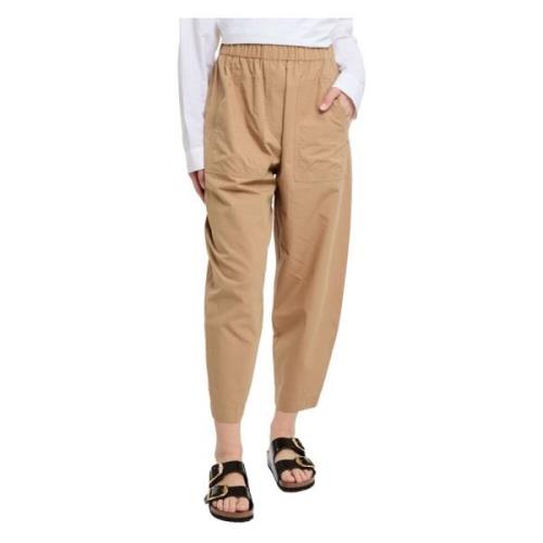 Ottod'Ame Tapered Trousers Beige, Dam