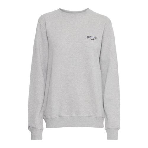 Ball Avslappnad Sweatshirt med Broderad Detalj Gray, Dam