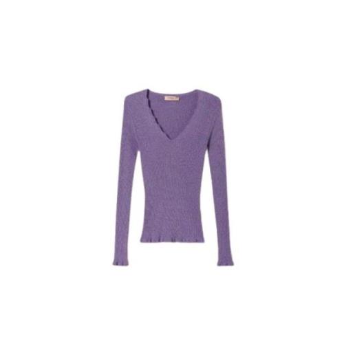 Twinset V-neck Knitwear Purple, Dam
