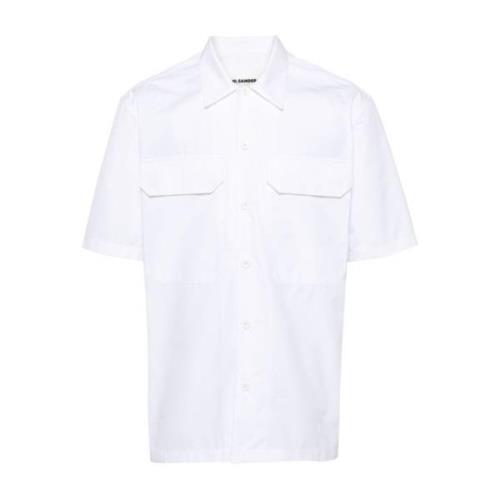 Jil Sander Short Sleeve Shirts White, Herr