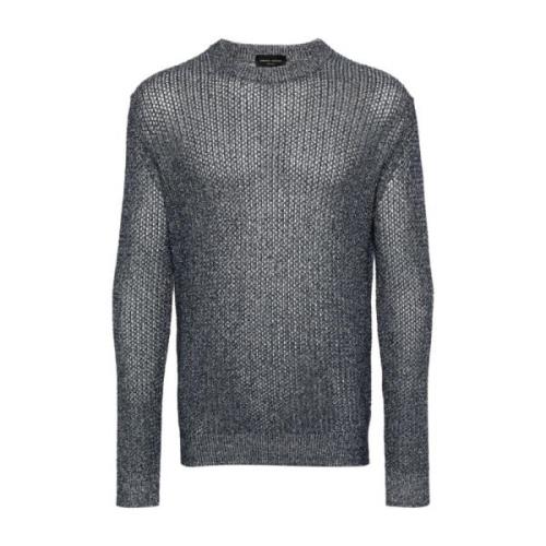 Roberto Collina Round-neck Knitwear Blue, Herr