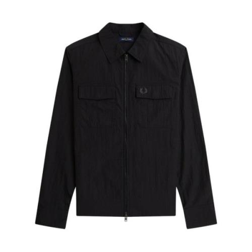 Fred Perry Light Jackets Black, Herr