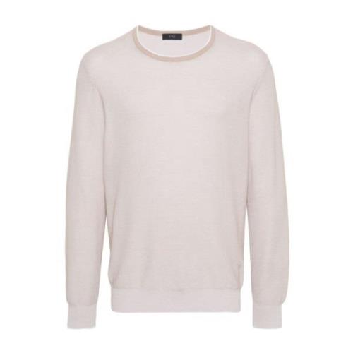 Fay Round-neck Knitwear Beige, Herr