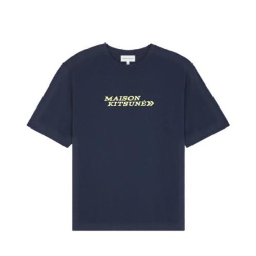 Maison Kitsuné T-Shirts Blue, Herr