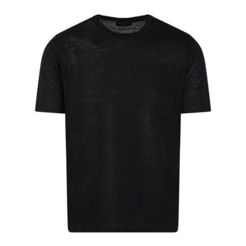 Roberto Collina T-Shirts Black, Herr