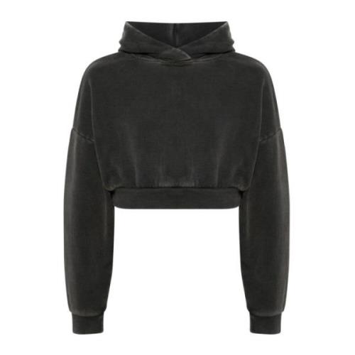 Entire Studios Svart Tvättad Heavy Hoodie Black, Herr