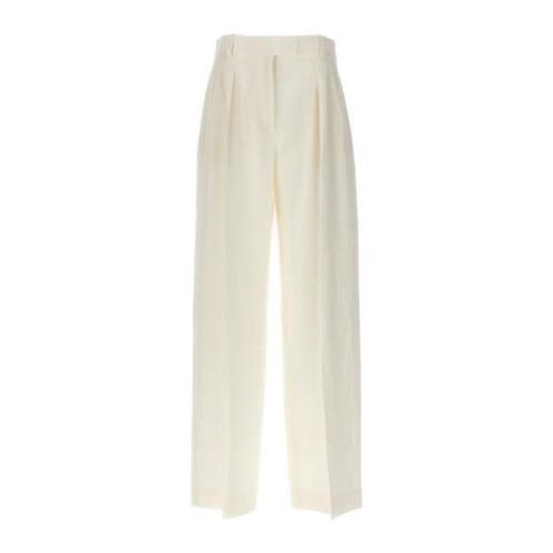 The Row Wide Leg Byxor Antone Beige, Dam