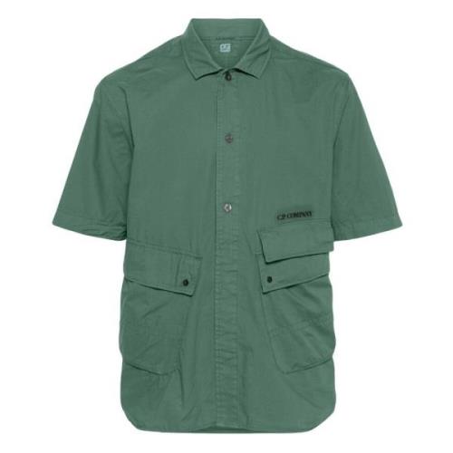 C.p. Company Short Sleeve Shirts Green, Herr